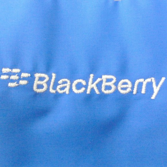 BLACKBERRY Vintage Tech Employee Uniform Polo Shirt Blue NEW Size S Small - Picture 3 of 4